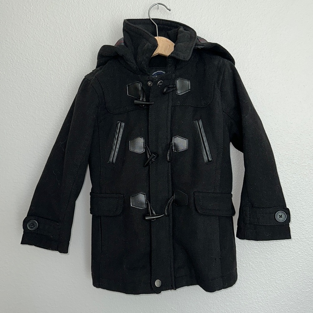 Urban Republic kids boys black wool coat jacket size 4T